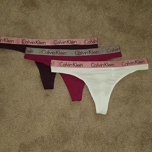 3 Brand NEW Calvin Klein thongs